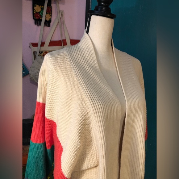 CAbi Cream Trio Striped Cardigan Size S - Picture 15 of 16